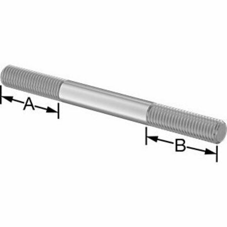 BSC PREFERRED 18-8 Stainless Steel Threaded on Both Ends Stud M14 x 2mm Thread Size 47mm Thread Lngths 160mm Long 92997A468